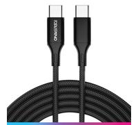 Oniverse USB C Cable, Braided Charging Cable Type C to Type C, Compatible with PS5 Pro Slim Xbox Series X|S Switch PC MAC Android iPhone 15, 3 Meters, Fast Charge 2.4A - Black