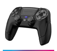 Oniverse Wireless Controller for PS4 PS3 PC Android iOS, Headphone Jack, Hall Effect Joystick, Rechargeable 1000mAh Battery, Macro Buttons, Wake-up Function, 6-Axis Gyroscope, Revolt Black
