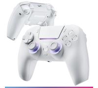 Oniverse Wireless Controller for PS5/PC/Steam Deck - Starion - Hall Effect Joysticks & Triggers Programmable Macro Back Paddles L4/R4 Triggers Touchpad Anti-Drift Bluetooth/USB-C - White