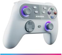 Oniverse Wireless Controller for Switch/Switch 2/Lite/OLED/PC/Mobile, Hall Effect Joysticks, Gyroscope, Macro Buttons, Turbo Mode and Adjustable Vibration, LED, 6h Battery Life - Walli (Retro Grey)