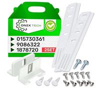 ONIX TECH 2 Pieces Mounting Set of Integrated Fridge Door Sliders for Attaching The Door to The Front Panel with The Original Code 9086322 for Liebherr 1878720 for Miele 015730361 for Smeg