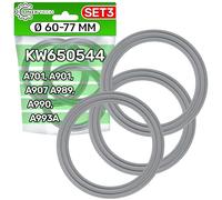 ONIX TECH 3 Pieces Blender Rubber Gaskets Inner Ø 60 mm Outside Ø 77 mm with Original Code KW650544 for Kenwood
