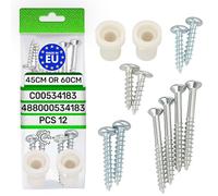 ONIX TECH Dishwasher Door Fixing Kit 45 cm or 60 cm to The Front Panel with Original Code C00534183 488000534183 for Ariston for Indesit for Whirlpool - Made in EU