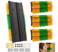 ONIZOOMI Livestock Scratching Brush 4 Pack for Itchy Coats, Goat and Horse Scratcher for Cows, Horses, Goats, Pigs and Donkeys, Mounts on Posts, Fences, Stalls and Tree Stumps