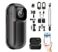 ONKELYIM Mini Action Camera 4K WiFi -128GB Wearable Body Camera, Magnetic Lanyard, Thumb Size Hands Free Recording Body Worn Camera for Pets, Travel, Work, Water Sports, Outdoor Adventures