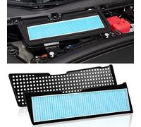 ONKENTET 2PCS Air Intake Grille Cover + Air Intake HEPA Filter Compatible with Tesla Model 3 2023 2022 2021 Air Inlet Vent Covers A/C Internal Filter Vehicle Replacement External Accessories