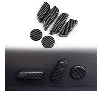 ONKENTET 6 PCS Seat Adjustment Cover Compatible with Tesla Model 3 (2017-2023) Model Y (2020-2023) ABS Carbon Fiber Pattern Decal Case Electric Seat Button Interior Wrap Protect Kit Accessories