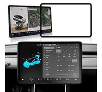 ONKENTET Screen Protector Frame Compatible with Tesla Model 3 Model Y 2024 2023 2022 2021 2020 2019 Screen Edge Protector Cover Center Console Decoration Interior Accessories (Black)