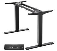 ONKRON Electric Height Adjustable Desk Frame with Two Motors, Electric Standing Desk Frame Load Capacity up to 100 kg - Height Adjustable Desk Legs, Home Office Table CDF222E-B Black