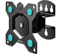 ONKRON Full Motion TV Wall Bracket 10"-35", 20 kg, max VESA 100x100, R3-B | Full motion TV wall mount, 360° rotation, compact profile, tilting, portrait or landscape, offices, gaming & signage, black