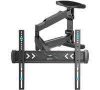 ONKRON Full Motion TV Wall Mount for 40-75 Inch TV & Screen, Long Reach TV Wall Bracket up to 35 kg - Corner TV Bracket VESA 100x100-400x400/Tilt and Swivel TV Wall Bracket Long Arm NP47-B Black