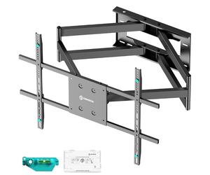 ONKRON Full Motion TV Wall Mount for 42-110 Inch TVs, Heavy Duty TV Wall Bracket up to 100 kg, Extra Long TV Wall Bracket VESA 100x100-800x600, Tilt and Swivel Television Mount Black M8L-B