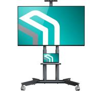 ONKRON Mobile TV Stand on Wheels for 32"-75" TVs, Portable TV Stand On Wheels Max Load 60 kg, Television Trolley VESA 200x200-600x400, Height Adjustable Rolling Television Cart Graphite, TS1571-G