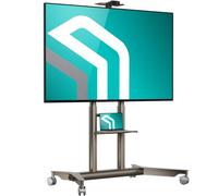 ONKRON Mobile TV Stand on Wheels for 55”-90” Screens, Rolling TV Stand Max Load 90 kg, Portable TV Stand on Wheels VESA 200x200-800x600, Height Adjustable Television Trolley Champagne TS1871-C