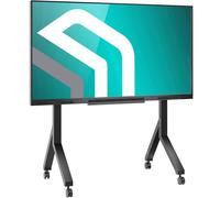 ONKRON Mobile TV Stand on Wheels for 70" - 110" Interactive Panels & TVs, Heavy Duty Rolling TV Stand max load 125 kg, TV Trolley VESA 200x200-1000x800, Mobile TV Cart with Wheels Black TS2081-B