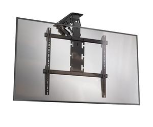 ONKRON Motorized Ceiling TV Mount for 50-75 Inch TVs up to 88.2 lbs, Electric Ceiling Mount TV Bracket Flip Down, VESA 200x200-600x600, Tilting Mount with Remote, fits Flat & Pitched Roof, Black