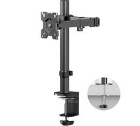 ONKRON Single Monitor Arm Desk Mount for 13" - 34", Screen Arms for Desks up to 8 kg, Full Motion PC Monitor Arm VESA 75x75-100x100, Computer Screen Stand Desk Black D121E-B