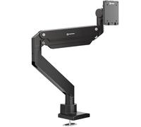 ONKRON Single Monitor Arm Desk Mount for 17-57 Screens, Heavy Duty Monitor Arm up to 27 kg, Ultrawide Gas Spring Screen Mount VESA 75x75-200x200, Screen Stand for Desk Full Motion Black G130-B