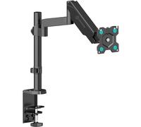 ONKRON Single Monitor Arm for 13 - 34 Inch Screens, Full Motion Monitor Arm Desk Mount up to 8 kg, PC Screen Stand VESA 75x75-100x100, Gas Spring Computer Screen Stand, Clamp & Grommet Black G70-B