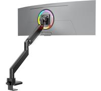 ONKRON Ultrawide Monitor Arm Desk Mount for 17" - 57" Screen, Heavy Duty Monitor Arm up to 27 kg - Gas Spring Screen Mount VESA 75x75-200x200/Screen Holder for Desk Tilt Swivel Rotation G130-B Black