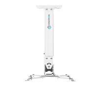 ONKRON Wall & Ceiling Mounted Projector Weight up to 10 kg, Universal Projector Ceiling Mount Tilt & Swivel - projector Wall Mount Bracket/Cinema Room Accessories/Home Cinema Accessories K5A-W White
