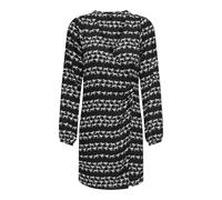 ONLY Women's Onlalma Life Poly L/S Gina Dress, Black/AOP:582 Pure Horse Run, L