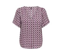 ONLY Women's Onlalma Life Vis S/S V-Neck top Blouse, Magenta Purple/AOP: 584 Posh, S