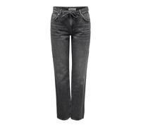 ONLY Women's Onlbree Low Straight DNM Dot Jeans, Grey Denim, 29W x 32L