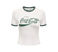 ONLY Women's Onlcoca Cola Life S/S Short Top Box JRS, Cloud Dancer, S