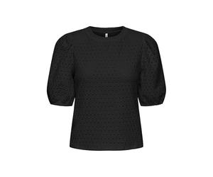 Onlelisa S/S O-Neck Top Box JRS, Black, XS