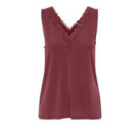Onlfree Life S/L V-Neck Lace Mix Top JRS, Ruby Wine, XS