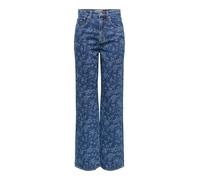 Onlhope Ex Hw Wide Rose AOP DNM PIM, Medium Blue (Medium Blue Denim), 29W x 32L