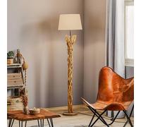 ONLI Agar floor lamp with fabric shade and wooden element
