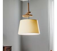 ONLI Corda pendant light with fabric shade and rope knot