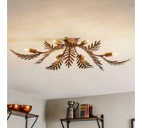 ONLI Felce ceiling lamp in bronze fern design, 105 x 60 cm