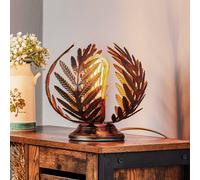 ONLI Felce table lamp in bronze fern design, height 24 cm