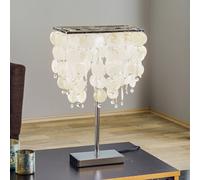 ONLI Makani table lamp, chrome, with shell decoration