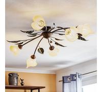 ONLI Miranda ceiling light, 6-bulb, oval, bronze