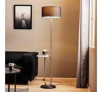 ONLI Pongo floor lamp with fabric shade and shelf
