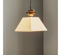 ONLI Seregon hanging light with textile shade and stone decor