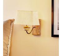 ONLI Seregon wall light with stone decoration and fabric shade