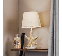 ONLI Stellina table lamp, fabric shade, starfish design