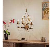 ONLI Teresa crystal wall light, bronze, 5-bulb
