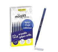 Online 12 x Erasable Refills I Compatible with Pilot Frixion, magiXX I Blue 0.7 mm Line Width I Replacement Refill for Gel Pen Erasable I Refills for Gel Rollerball Pen with Erasable Ink