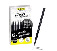 Online 12x erasable Refills, Compatible with magiXX, Black 0.7mm line Width, Rep