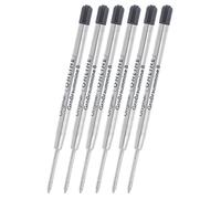 Online 6X Ballpoint Pen Refills Black, Large Point, International Standard Biro Refills G2 Format, Waterproof, Universal Refills for Ballpoint Pens, for School, Uni, Office