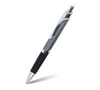Online ballpoint pen Sporty, noble biro, retractable ball pen made of aluminum, replaceable refill, blue writing color, colour gun