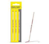 Online Ballpoint refill standard D1, 3 pieces, ink colour red, medium point, replaceable mini micro pen refill, documentary proof, for multi-colour-pens, water proof, width M, 40013/3
