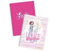 Online Barbie A4 College Pads, Squared, Pad, 160 Pages, 80 Sheets, Student Pad with Stylish Barbie Motifs for Writing & Drawing, Hardcover Writing Pad, School and Notepad A4