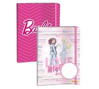 Online Barbie A5 Bullet Journal, Dotted, Pink and Beige Notebook 144 Pages, 72 Sheets with Lettering, 2 x Journal for School and Everyday Use, Hardcover Notebook, Also as a Diary